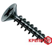 Саморез по дереву с полной резьбой и потайной головкой